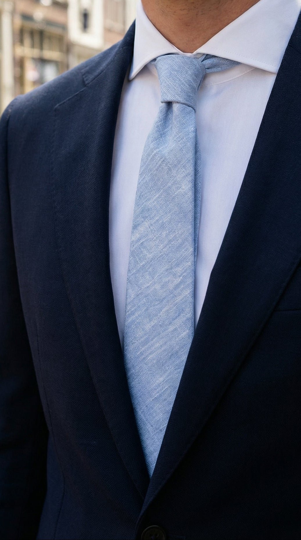De Dutch Tiemakers Linen Azzurro - Thuijs Heritagede Dutch tiemakers